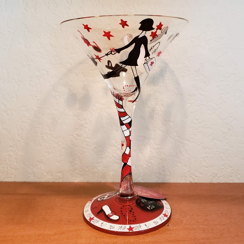 Lolita "Shop 'Til You Drop" Martini Glass